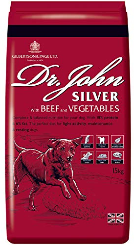 Dr John Hundefutter Trocken Trockenfutter 15 kg Hundetrockenfutter Rindfleisch Futter Für Ausgewachsene Oder Ältere Hunde Silver