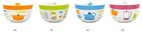 HOME Set 4 Bolo porcellana decorazione Kitchen assortiti arredo tavola.