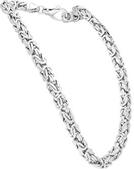 FILANGO Halskette Unisex 925er Silber Königskette mit Karabinerverschluss hochglanzpoliert silberfarben rhodiniert 6 mm Länge 50 cm
