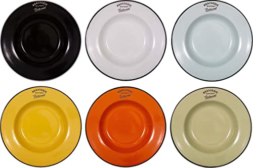 Antic Line Set 6 assiettes à soupe 6 couleurs blc/n/j/o/v/bleu