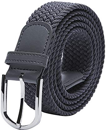 TANGCHAO Stoffgürtel Stretchgürtel Elastik Flechtgürtel Geflochtener und Elastischer Dehnbarer Gürtel für Damen und Herren Breite 3.3cm HUI-110cm