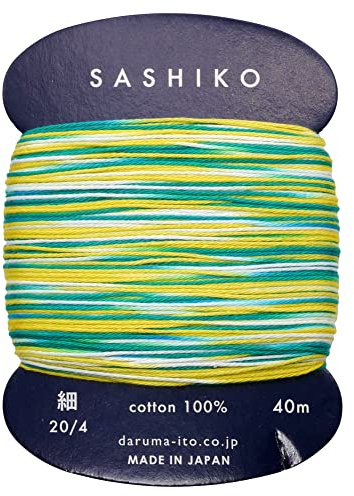 Yokota Daruma Sashiko Thread Single and Variegated Color (Shaved ice, Thin 40M Card)