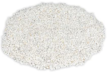 NaDeco Dekogranulat im Beutel, Gewicht ca. 1kg, Körnung 2-3mm, 15 Farben zur Auswahl | Farbsand | Zierkies | Deko-Kies | Quarzsand | Streusand | Farbiger Deko-Sand, Farbe:Weiß