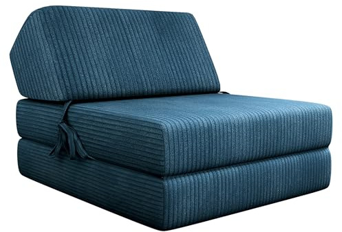 Mirjan24 Sofa Kevin Cord mit Schlaffunktion, Schlafsofa, Bettsessel, Klappmatratze, Faltmatratze, Gästebett, Schlafcouch, Kinderzimmer (Poso 05)