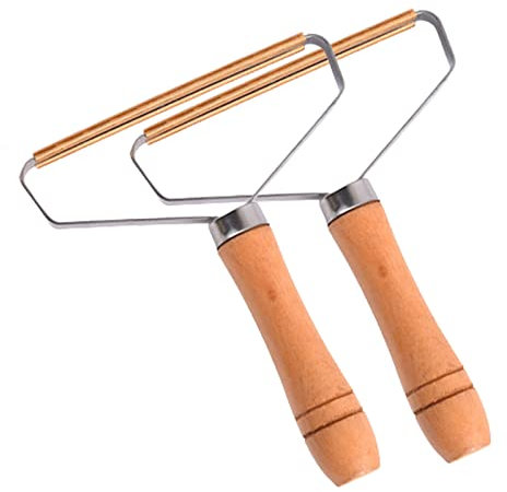 Rasoirs Anti-Bouloches 2 Pièces Brosse à Peluches Portable Réutilisable Double Face Lame de Rasoir Manuelle pour éliminer les Peluches Tapis Poils d'animaux Poussière Dans les Vêtements et les Meubles