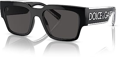 Dolce & Gabbana DG6184-501/87 Sunglasses BLACK w/DARK GREY 52mm