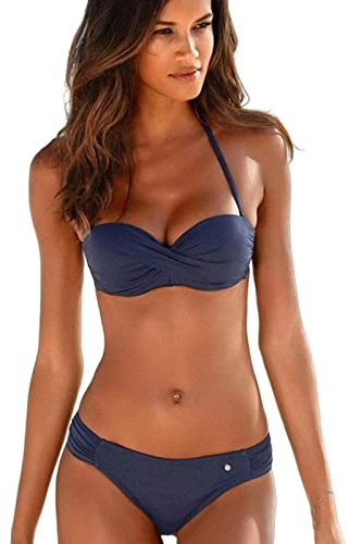 HIHELO Bikini traje de baño sexy para mujer, traje de baño de 2 piezas