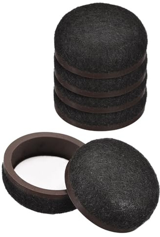 uxcell Furniture Sliders, 20Pcs 1 1/4 - Formed Felt Round Sliding Pads, Chair Glides for Carpeted Tile Vinyl Hardwood Floors (Black)