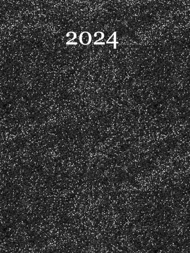 Tageskalender 2024: A4 Schwarzer Planer mit 365 Tagen | Januar 2023 bis Dezember 2023| ein Tag pro Seite | mit Zeitschlitzen | Großer Planer für Termine, | täglicher Lebensorganisator