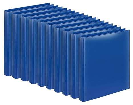 VELOFLEX 4143154-10 - Cartella di presentazione VELODUR, 10 raccoglitori ad anelli DIN A4, meccanismo a 4 anelli, raccoglitore ad anelli blu
