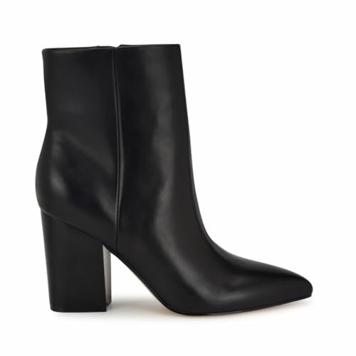 Nine West Botines Plumm para mujer, piel Negro 001, 41 EU