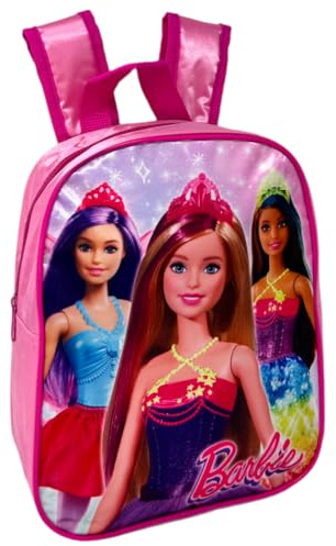 CARTOON Zaino asilo Barbie borsa scuola accessorio per bambini tempo libero passeggio 28 x 22 x 10 cm