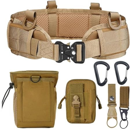 Lot de 8 ceintures de combat rembourrées, multi-usages, ceinture de combat | Security Guard Duty Utility, ceinture de hanche rembourrée multifonction en nylon pour accessoires de plein air,