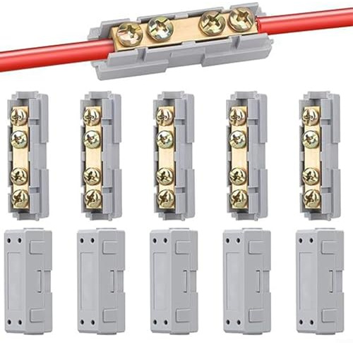 HOHOVYVY Lot de 10 bornes de raccordement 10 AWG 60 A/80 A (80 A)