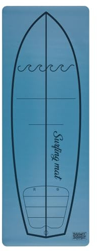 Balance Board Pro | Surfing Mat | Surftraining Pop Up | Verbessert die Pop-Up Technik | Surfbrett | Yogamatte für Surfer - Umweltfreundlich Rutschfest (Dark Blue)
