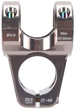 Duimimi 31,8 mm Mountain-Vorbau, Aluminiumlegierung, Leichter kurzer Lenkervorbau, CNC-gefräst, für Fahrradgabel-Upgrade, Rot, 35 mm Länge, 0° Winkel (You Color)