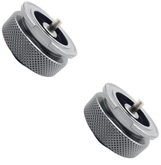 Kisangel 2St Gastankadapter Klappbarer Campingkocher Bausatz zusammenklappbar Herd gasflasche Adapter gasflaschen Adapter Konverter für Gastanks -Tankadapter Aluminiumlegierung Silver