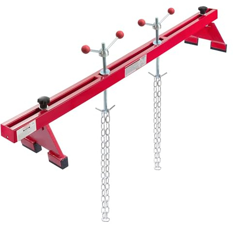 Arebos Pont Moteur 500kg [730-1480mm] Traverse d'aile Levage Moteur Support Moteur Traverse Moteur | Acier Peint | Rouge