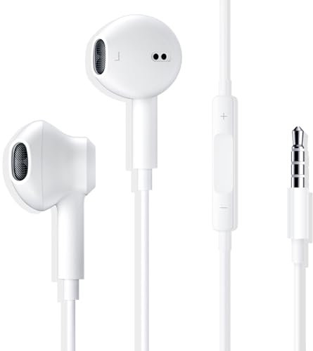 XIANGBIN Écouteurs Intra-Auriculaires Filaires Stéréo avec Microphone et Contrôle du Volume Compatible avec iPhone 6, Android, Xiaomi, Huawei, MP3, MP4 Tous Les appareils de 3,5 mm