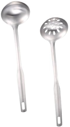 FUNNETOYU 1set Colino Acciaio Inossidabile Con Mestolo Per Zuppe e Brodi Per Hot Pot Design Ergonomico e Pratico Per Cucina e Ristoranti