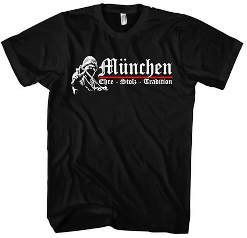 München Ehre und Stolz Herren T-Shirt | Meister Shirt Sport Fussball Ultra Skyline Fanartikel Trikot | M1