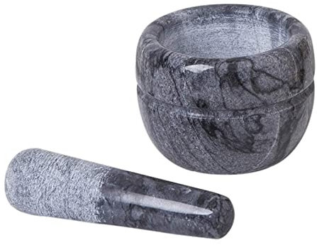 ZJFHEYUO Mortar and Pestle Set Marble Small Bowl Solid Stone Grinder Spice Herb GrinderCrusher