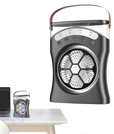 Ventilador De Escritorio Con Ventilador De Escritorio Recargable Con