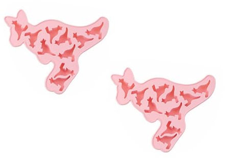 TOPPERFUN 2pcs Creative Kangaroo Shape Silicone Chocolate Mold for Cake Baking Non-Stick Moulds Fun Gift for Families Easy to Clean and Use