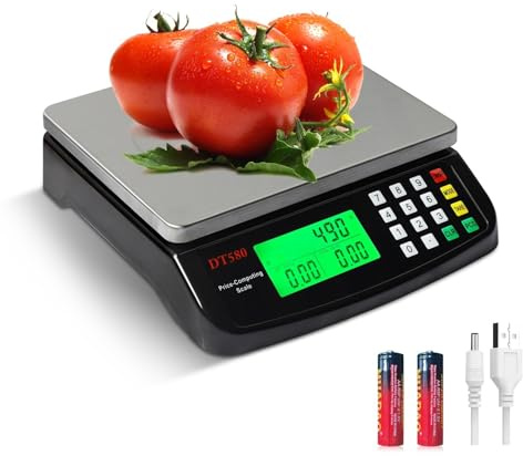 Bilancia cucina digitale 10kg Acciaio Inossidabile Bilancia Alimenti Professionale con display LCD Bilancia Contapezzi Alimentare con Tara per la casa e la panificazione(Black,10kg/1g)