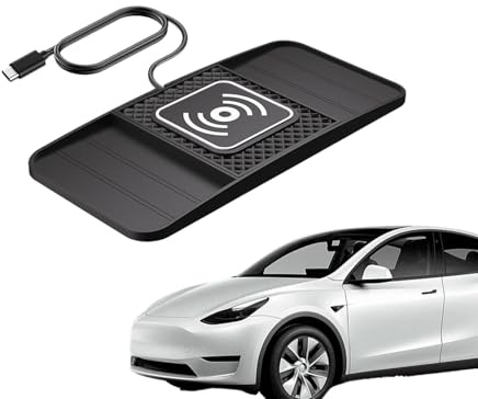 Tapis de chargement sans fil – Tapis de chargeur de téléphone pour voiture, 16,38 x 9,9 x 2,9 cm, appareil de charge rapide pour téléphones, tablettes, écouteurs, berlines, SUV, camions, camping-cars