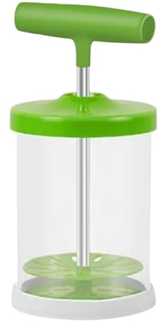 Kichvoe Espumador de Leche Manual Portátil Verde Tapa Sellada Antisalpicaduras, Batidor de Huevos Ligero y Compacto para Café, Capuchino y Repostería en Hogar y Cocina