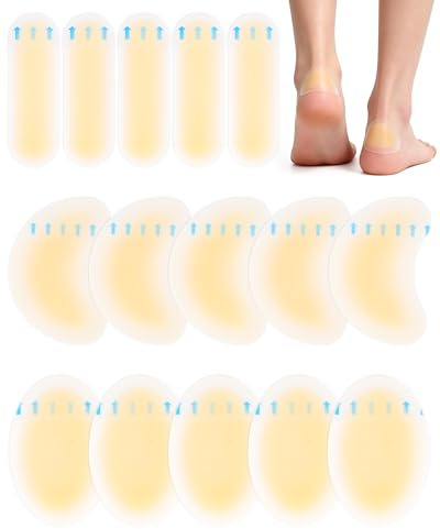 lulir 15 Tiritas para Ampollas en Los Pies Hidrocoloides Invisibles Deporte