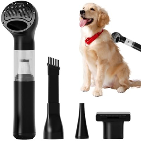 Aspirapolvere per Pelo di Cane per Toelettatura | Multi-Ugelli Senza Fili Portatile Aspirapeli,Aspirapolvere per auto | per Uso in Casa Cucina Camera Da Ufficio Auto Veicolo Cibo Caduto