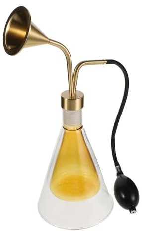 SOESFOUFU Fiaschetta Pompa Manuale in Vetro a Doppia per Oli Essenziali Dispositivo Tester Colore Casuale per Profumi e Caffè, per Casa e Viaggio