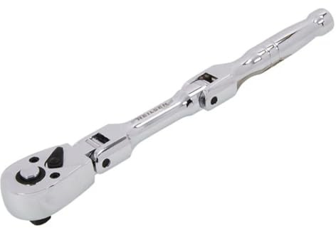 Neilsen CT1888 3/8in Drive Multi Angle Ratchet with Double Swivel Joints Ideal for Tight Spaces Challenging Angles and Hard to Reach Fasteners
