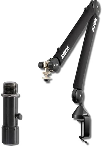 Rode PSA1+ Professioneller Studioarm für Broadcast-Mikrofone mit Schnellwechsel-Mikrofonadapter und StreamEye Poliertuch