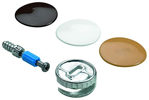 Hettich Ferrure de raccordement Rastex 25 (connecteur) - Diamètre du couvercle : 30 mm - Zinc moulé sous pression/acier - 89347