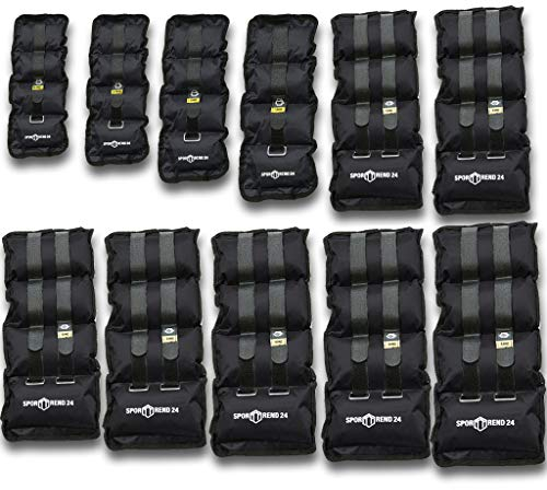 Sporttrend 24 | Gewichtsmanschetten 0,5-5,0kg im Set starker Klettverschluss | für Kraft und Ausdauerübungen (3,5kg)