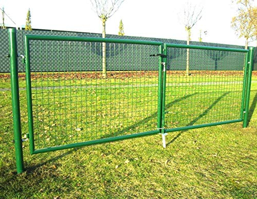 Doppelflügeltor Gartentor Gartenzaun Tor Doppeltor Flügeltor Hoftor Gittertor 300 x 100 AWZ