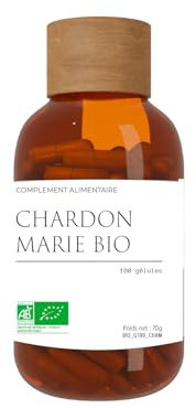 CHARDON MARIE | Bio | Cure Detox Foie | Purification et Détoxification du Foie | Digestion Difficile | 180 gélules | Fabriqué en Occitanie | Nature AZ