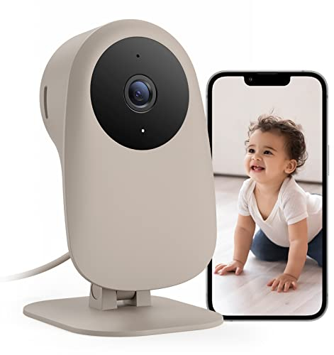 nooie Baby Monitor, Babyphone mit Kamera WLAN, Baby Kamera mit APP und Handy Verbindung, 1080P Nachtsicht, Bewegungs und Cry Detection Alexa kompatibel, Bewegungs Geräuscherkennung
