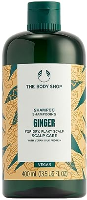 The Body Shop Ginger Scalp Care Shampoo – For Dry, Flaky Scalps – With Vegan Silk Protein – 400ml