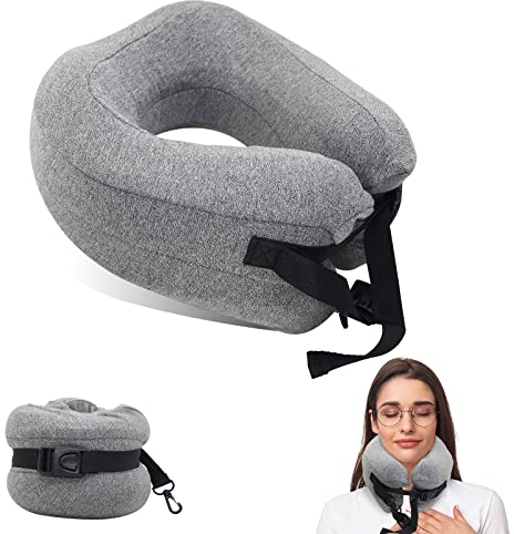 Reisekissen, Nackenkissen aus Memory-Schaumstoff, Kopfstütze, Travel Pillow Weiches U-Förmiges Kissenüberzug Maschinenwaschbar Nackenhörnchen für Kissen zum Schlafen, Flugzeug, Auto und Zuhause