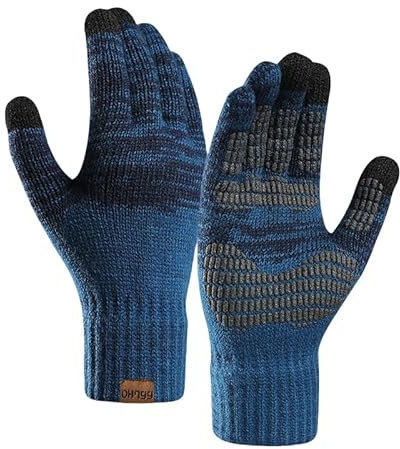 OZEO Handschuhe Herren,Damen Winter Warme Strickhandschuhe Bunte Abstrakte Karierte Kunstdruck Touchscreen-Handschuhe Unisex Stretch-Handschuhe Winddichte Handschuhe Sporthandschuhe Für Damen Herren