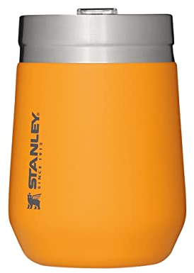 STANLEY Go Everyday Tumbler 0.29L - Vaso de Acero Inoxidable para Vino, Vócteles, Café, Té - Se Mantiene Frío/Caliente Durante Horas - Sin BPA - Apto Para Lavavajillas - Saffron