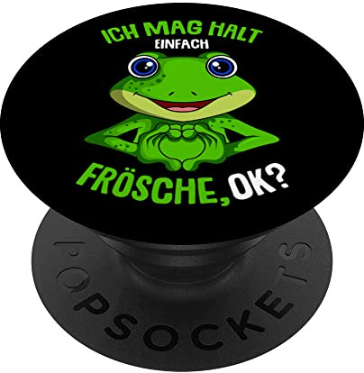Frosch Ich mag halt Frösche Mädchen Kinder PopSockets mit austauschbarem PopGrip