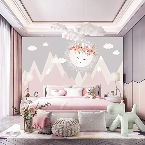 Naturempress Papier Peint Panoramique 150X105（LXH） Chambre De Fille De Dessin Animé Papier Peint Intissé 3D Tapisserie Poster Decoration Murale Chambre Salon