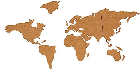 NUOBESTY Weltkarte Aus Kork Selbstklebend Für Wanddekoration Korktafel Zum Anpinnen Von Bildern Und Nachrichten Leicht Zu Tragen Und Anzuwenden