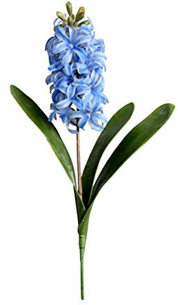 MOTUZP Tallo de jacinto artificial, realis decorativo de delfinio sintético para bricolaje, arte, hogar, boda, mesa, jacinto, jarrón (azul) Snapdragon seda jacinto flores simulat