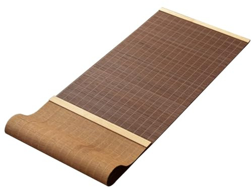 Yoeoefuo Tischläufer Bambus Tischsets 60-120cm Handgemachte Bambus Teetassen Mat rutschfeste Hitzebeständige Dekorationstischmatte Tischset Teehaus Teetassenmatten (Size : 30x60cm)